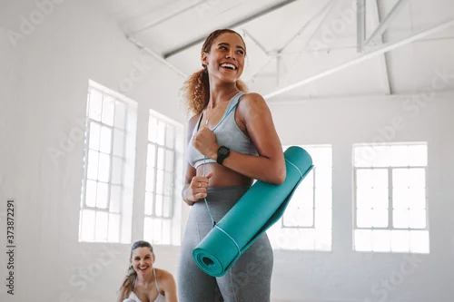 Obraz Fitness woman at a yoga class