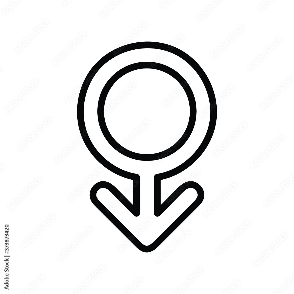 Male Gender Medical Sign Flat Line Icon Vector Male Gender Medical Sign Flat Line Icon Vector