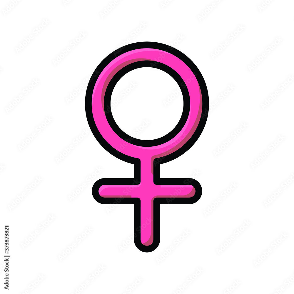 Female Gender Medical Sign Flat Line Icon Beautiful Colorful 3D Graphic Vector Female Gender Medical Sign Flat Line Icon Beautiful Colorful 3D Graphic Vector