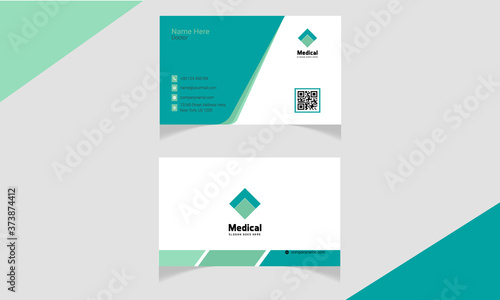 Medical business card template design 