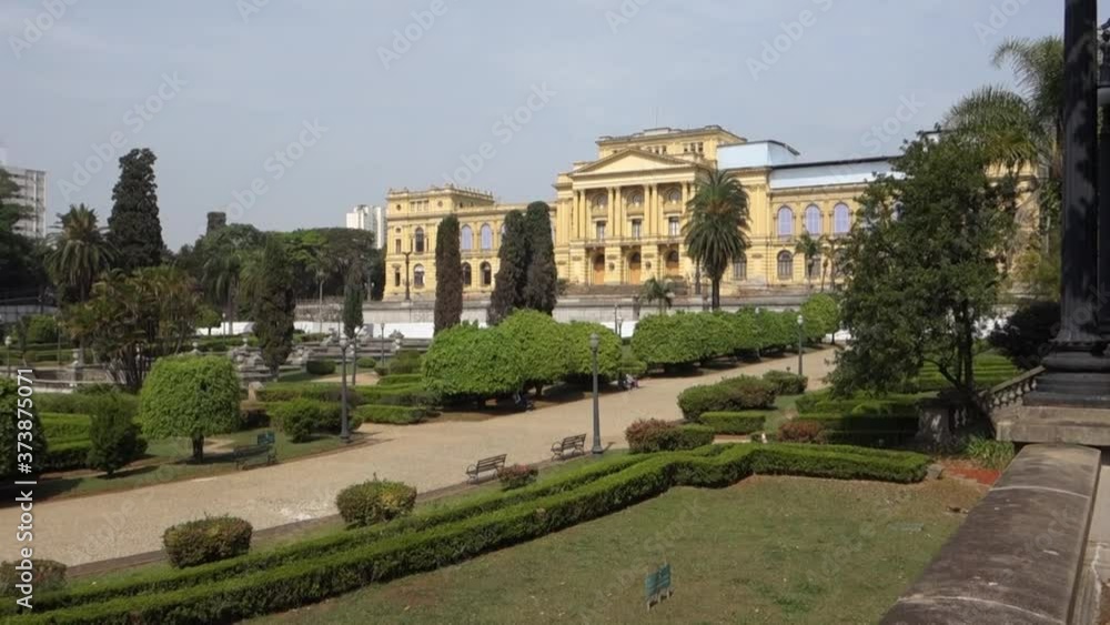 Ipiranga museum, palace and gardens. Historic building in Sao Paulo city Ipiranga museum, palace and gardens. Historic building in Sao Paulo city