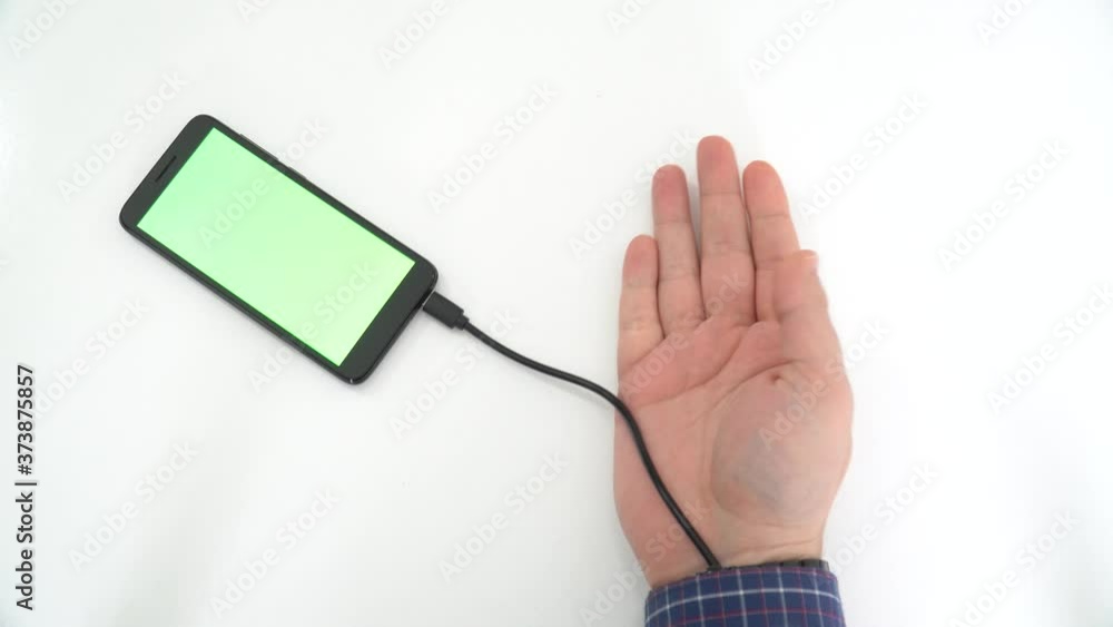 Robotic arm transfering data form a cellphone concept Robotic arm transfering data form a cellphone concept