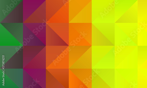 Yellow, green and red polygonal abstract background. Great illustration for your needs.