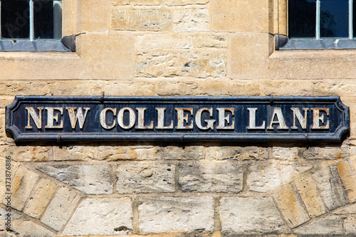 New College Lane in Oxford, UK