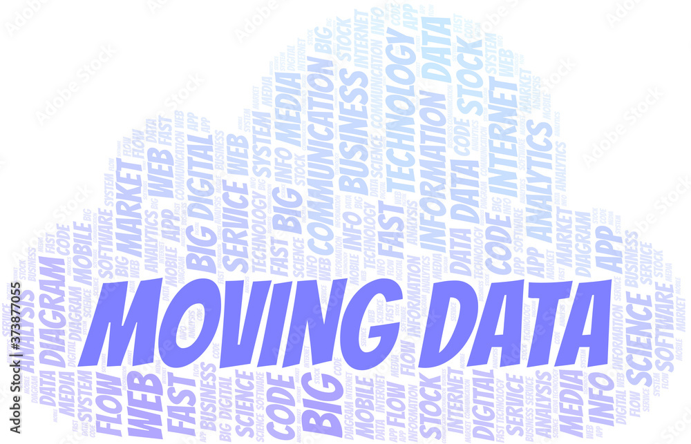 Moving Data vector word cloud, made with text only. Moving Data vector word cloud, made with text only.