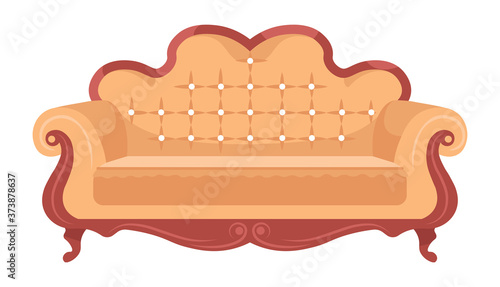 Retro or antique sofa, vintage furniture for home