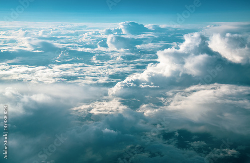 blue sky with clouds of sea