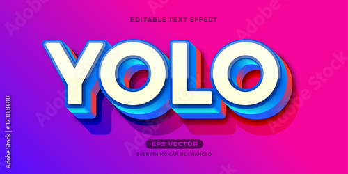 Young Lifestyle editable text effect vector
