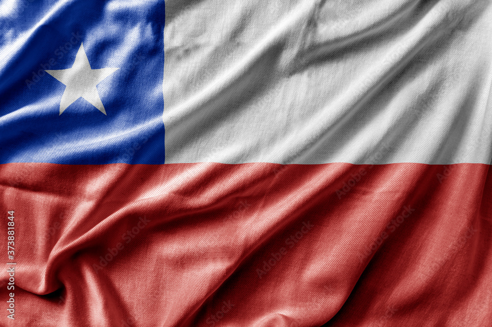 Waving detailed national country flag of Chile Waving detailed national country flag of Chile