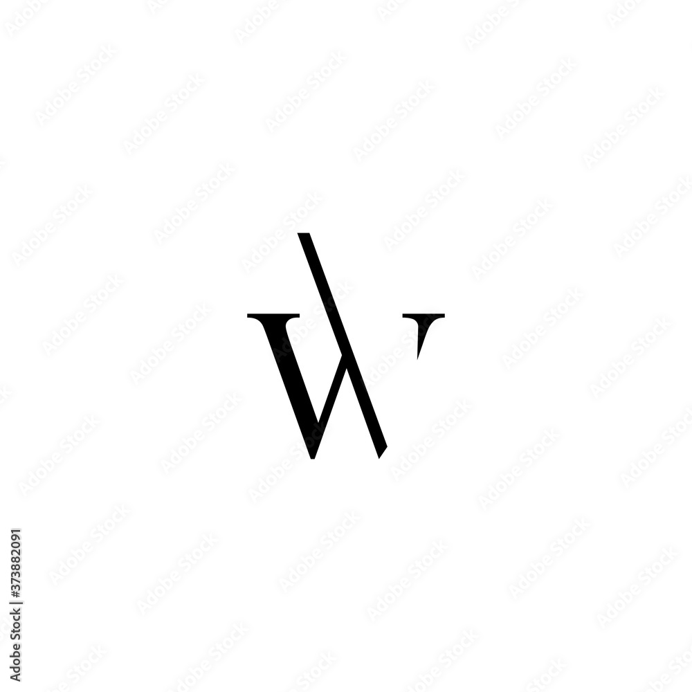 W logo design template elements W logo design template elements
