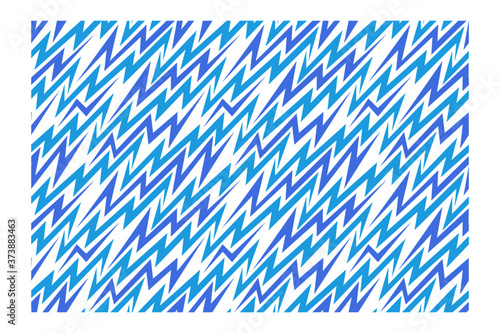Seamless pattern with blue sharp lightning waves.