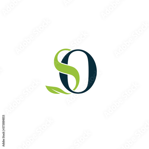 SO nature letter logo design vector template