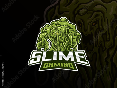 Slime monster mascot esport logo design