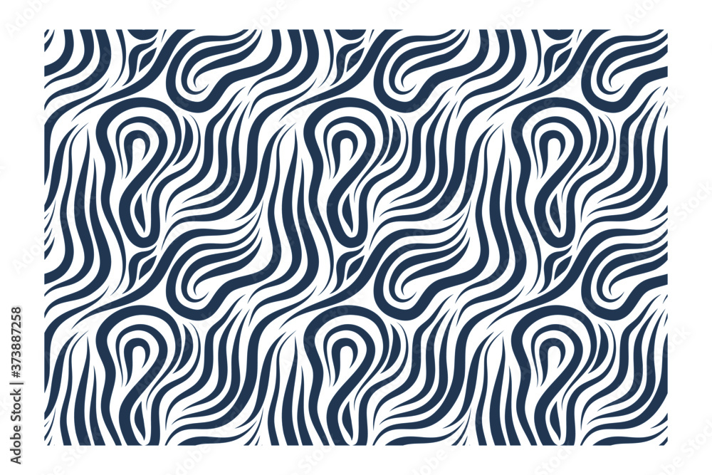 Horizontal seamless pattern of waves of the acute form. 