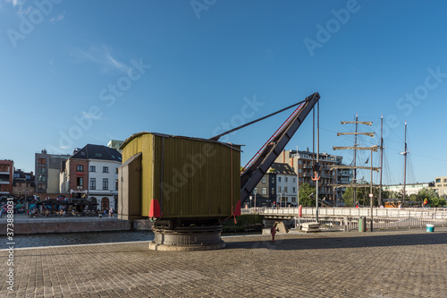 Old dockyard crane in the Eilandje district