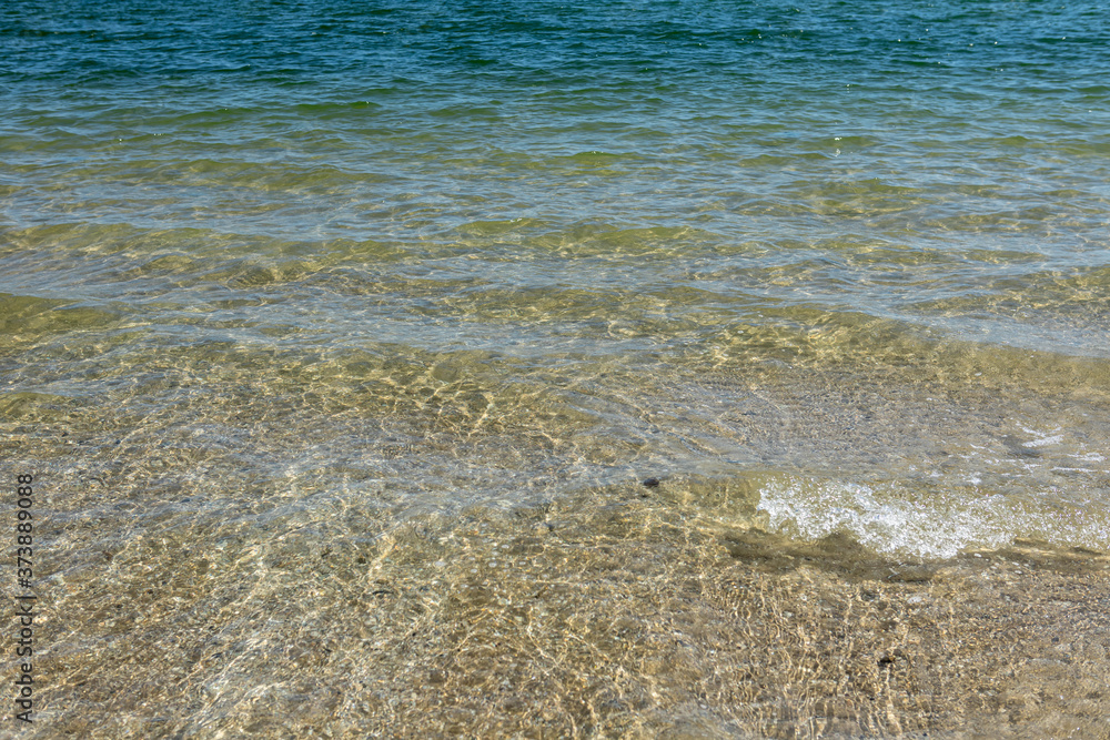Beautiful clear blue sea. Transparent water background and texture. Summer vacation with family Beautiful clear blue sea. Transparent water background and texture. Summer vacation with family
