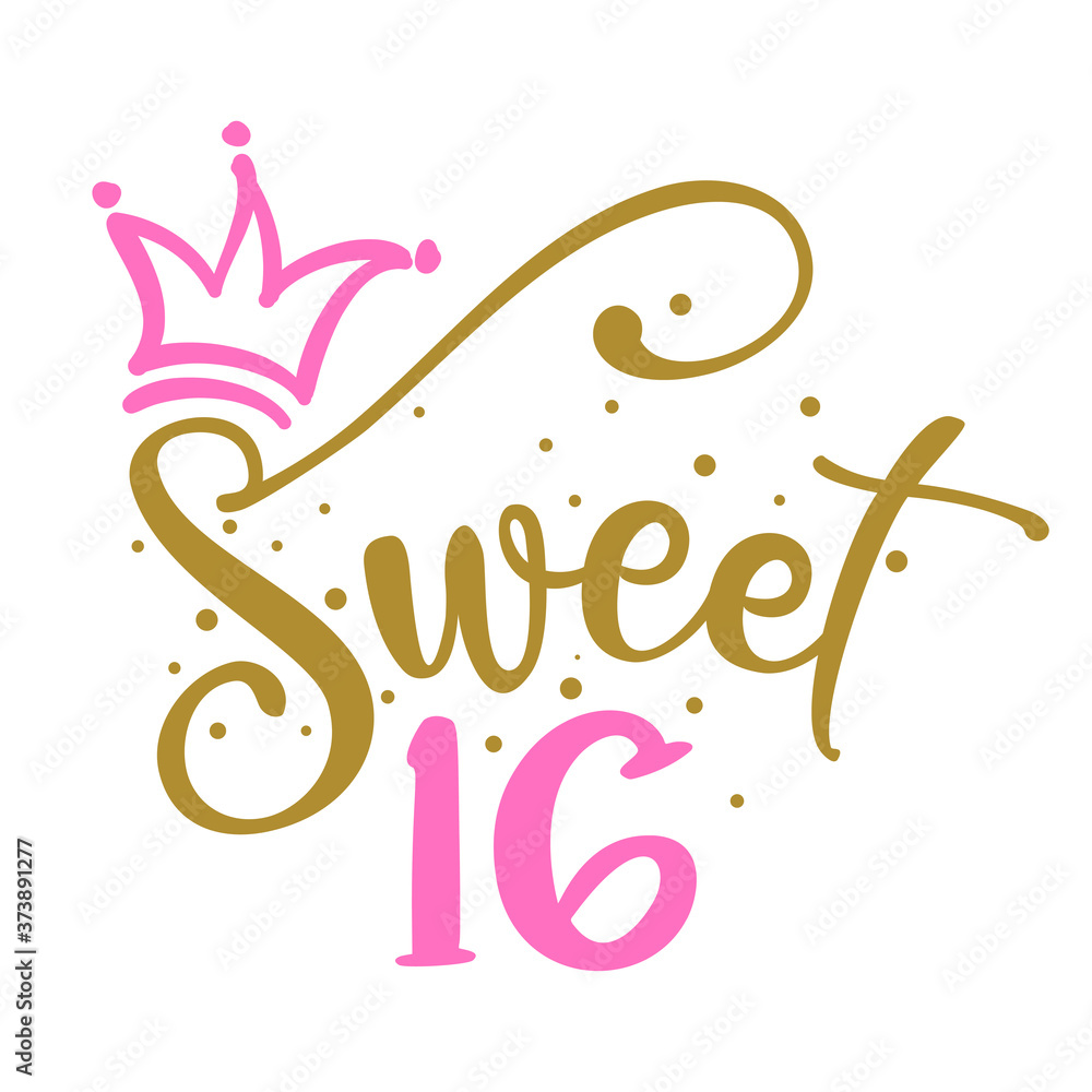 Sweet Sixteen (16th) Birthday teenage girl year anniversary ...