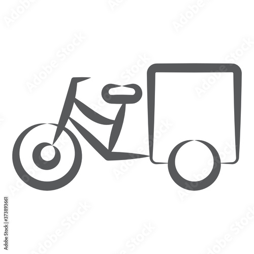 
A local transport vehicle driven by pedals, cycle rickshaw icon
