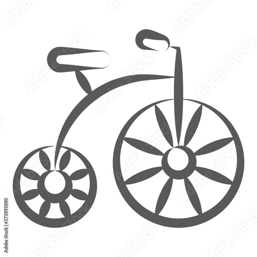 
Moncycle icon design, pedal bike vector design 

