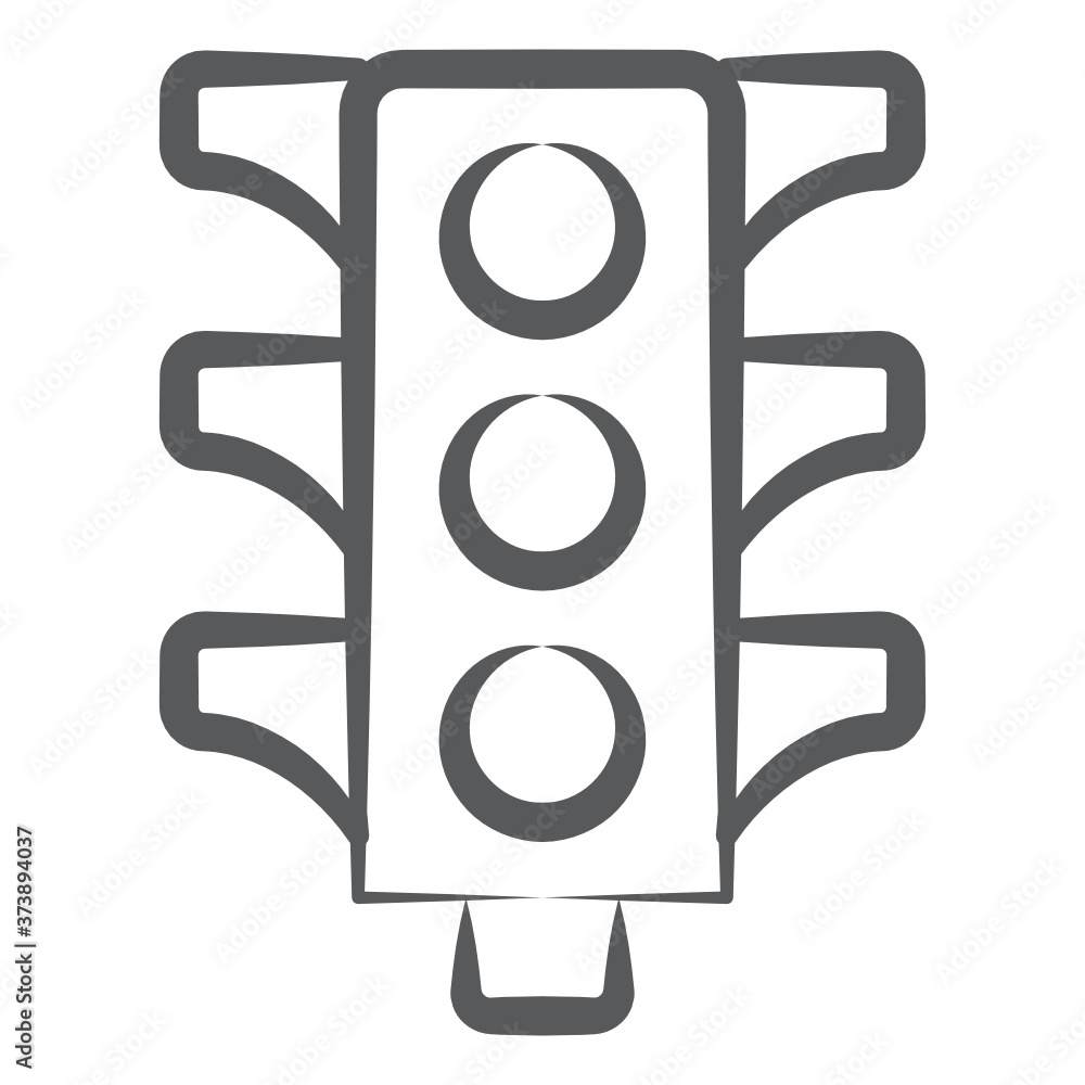 Traffic signal lights in modern design, semaphore icon
Traffic signal lights in modern design, semaphore icon