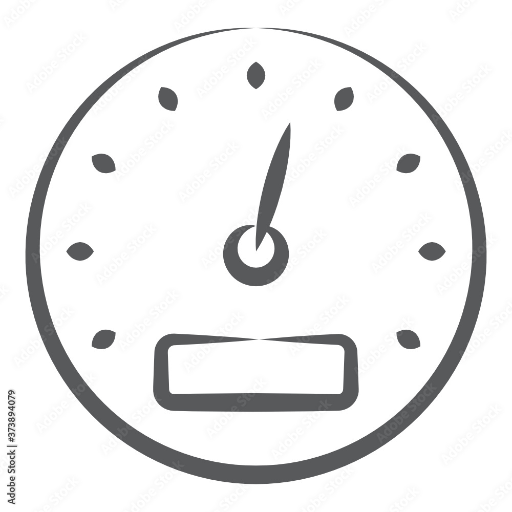 
Speedometer gauge icon linear vector design.
