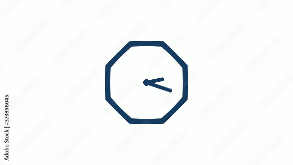 Aqua dark counting down clock icon on white background,Clock icon without trick Aqua dark counting down clock icon on white background,Clock icon without trick