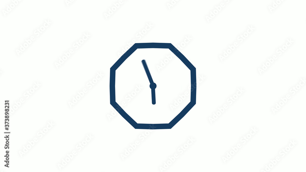 Aqua dark counting down clock icon on white background,Clock icon without trick Aqua dark counting down clock icon on white background,Clock icon without trick