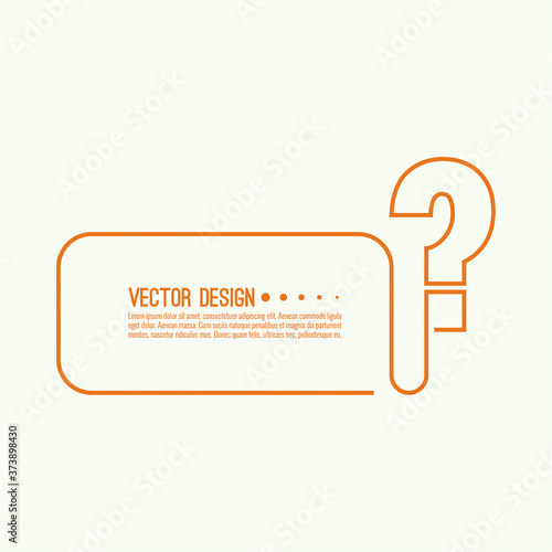 Question mark icon. Help symbol. FAQ sign on white background. vector. minimal, outline. Quiz symbol.