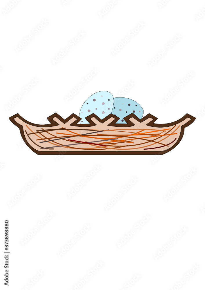 Obraz premium Bird's Nest with Eggs.