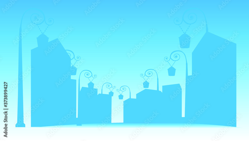 Fototapeta premium street with lanterns