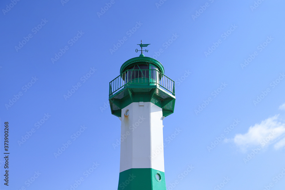 Close up from the lighthouse in the harbor of Sassnitz, Baltic Sea - Germany