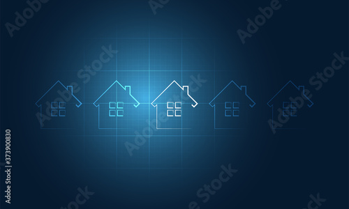 sfondo, casa, immobiliare, tecnologia, informatica