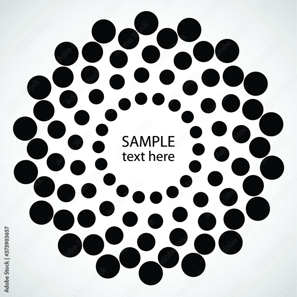 Halftone dots in circle form. round logo . vector dotted frame . design element Halftone dots in circle form. round logo . vector dotted frame . design element