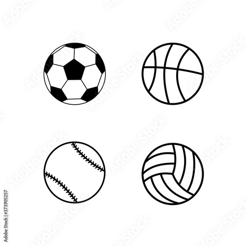 Set of ball icon design vector
