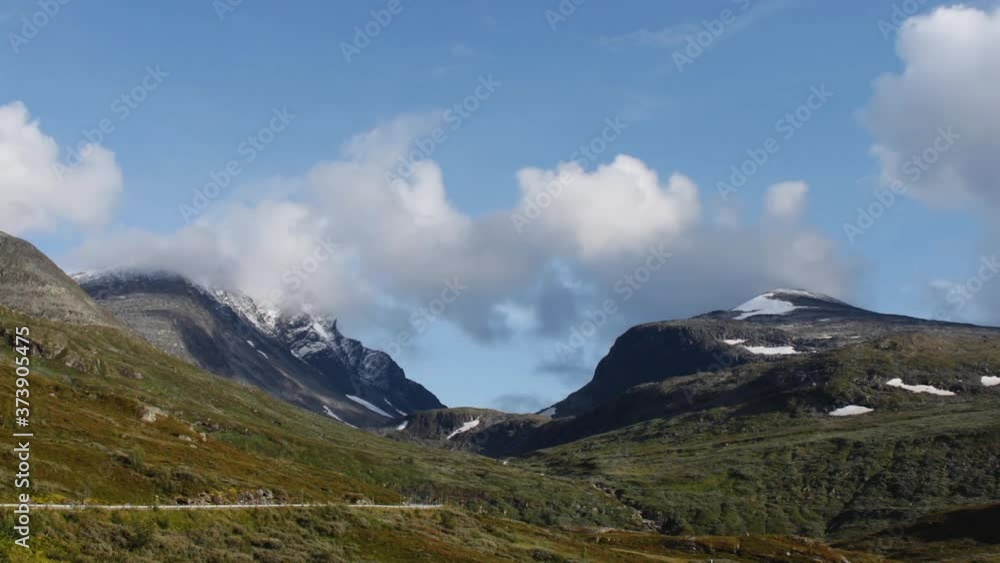 Time-Lapse of Skagastølstindane and Dyrhaugstind with clouds passing over. Time-Lapse of Skagastølstindane and Dyrhaugstind with clouds passing over.