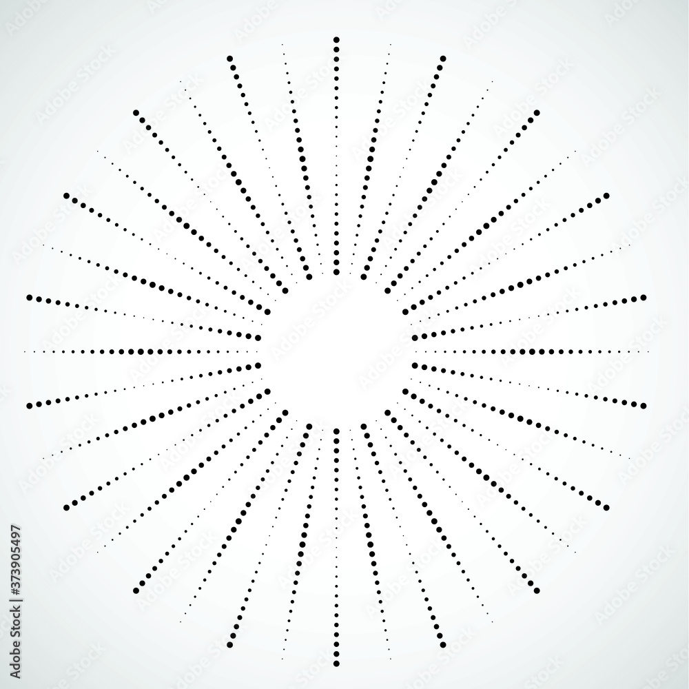 Halftone dots in circle form. Circular Music equalizer . Audio waves . Sound frequency . round logo . vector dotted frame . design element Halftone dots in circle form. Circular Music equalizer . Audio waves . Sound frequency . round logo . vector dotted frame . design element