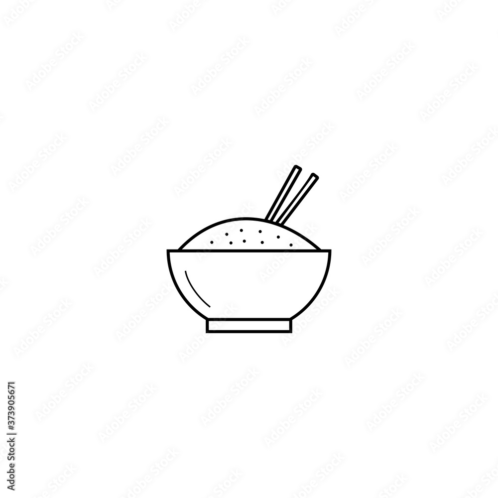 Bowl of rice icon symbol vector design Bowl of rice icon symbol vector design