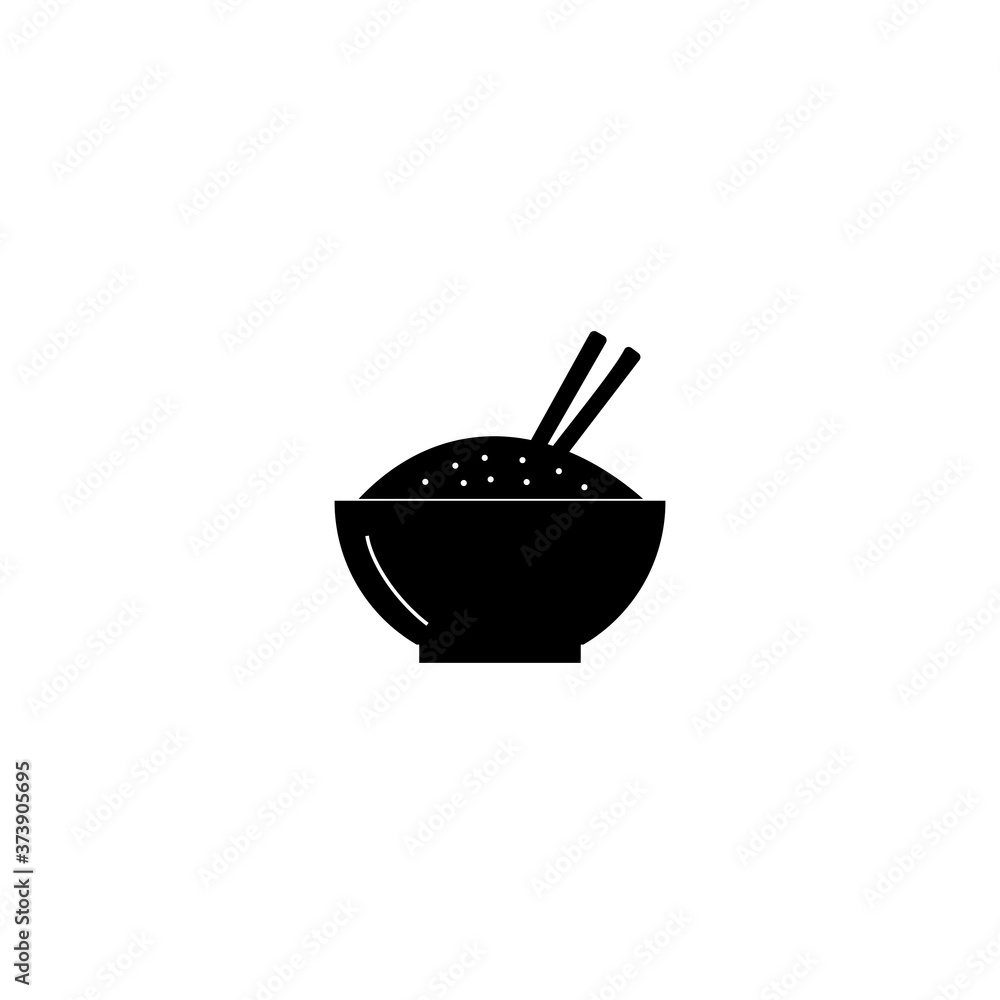 Bowl of rice icon symbol vector design Bowl of rice icon symbol vector design
