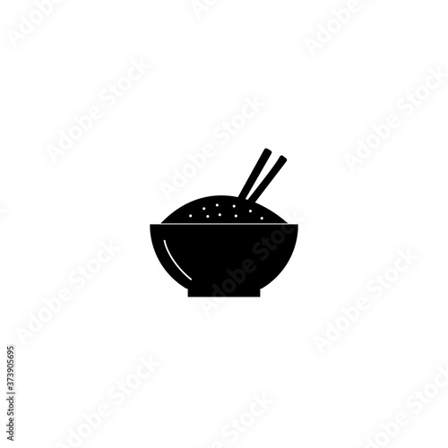 Bowl of rice icon symbol vector design