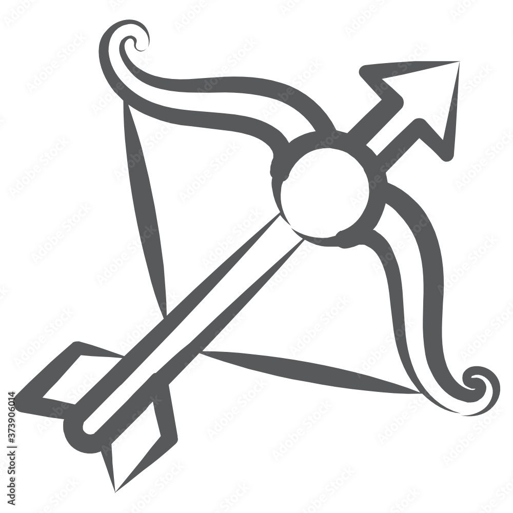 Trendy line design of archery bow game vector
Trendy line design of archery bow game vector