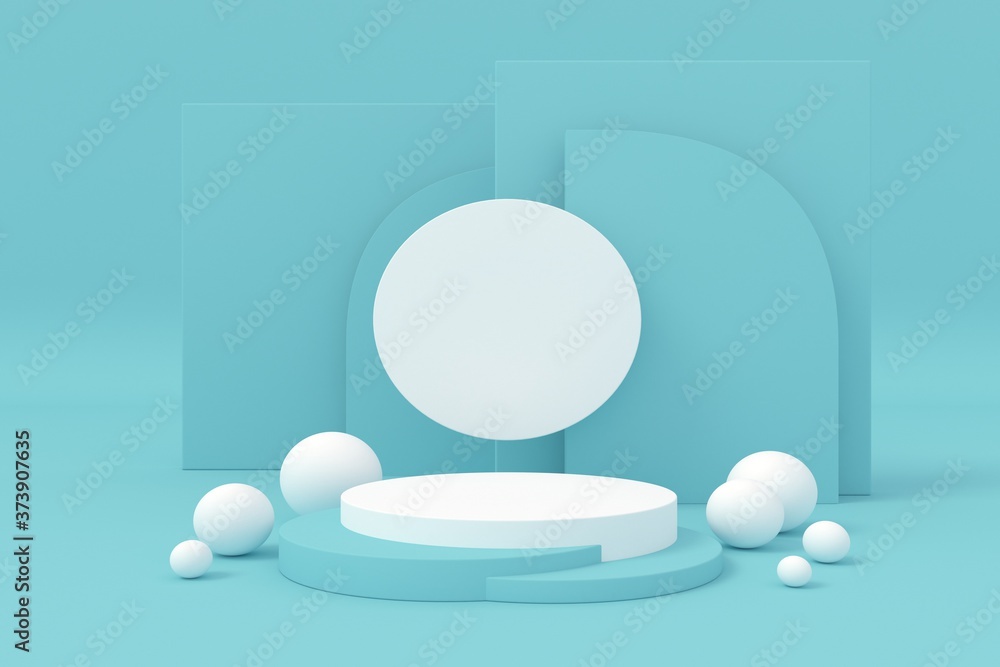 Minimal abstract background. Empty podium, pastel color, modern stage, showcase.minimalist mockup for podium display or showcase, 3d rendering.