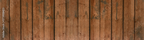 old brown rustic dark wooden boards texture - wood background panorama long banner 