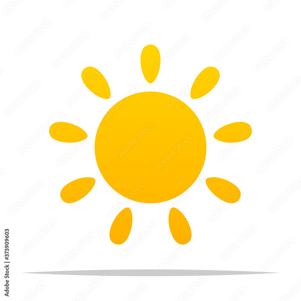 Sunny sun vector isolated illustration