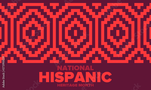 National Hispanic Heritage Month in September and October. Hispanic and Latino Americans culture. Celebrate annual in United States. Poster, card, banner and background. Vector illustration