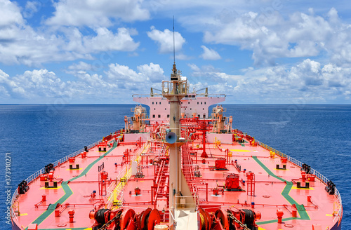 The tanker in the high sea