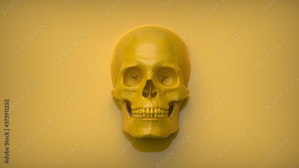 Obraz premium Yellow SKull
