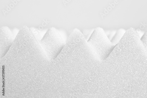 Selective focus details of memory foam texture