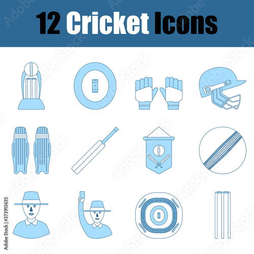 Cricket Icon Set