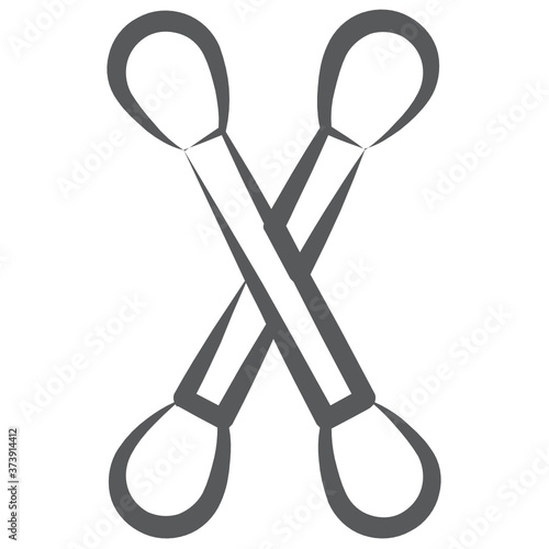 
Cotton swabs in trendy vector design 
