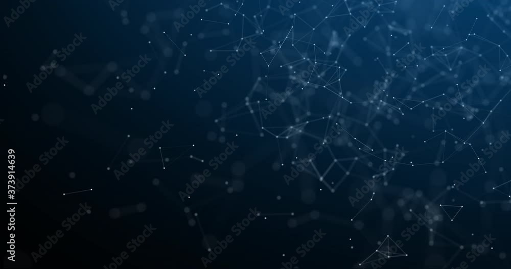 4K video plexus animation. Abstract technology background with moving dots and lines, dark blue color. 4K video plexus animation. Abstract technology background with moving dots and lines, dark blue color.